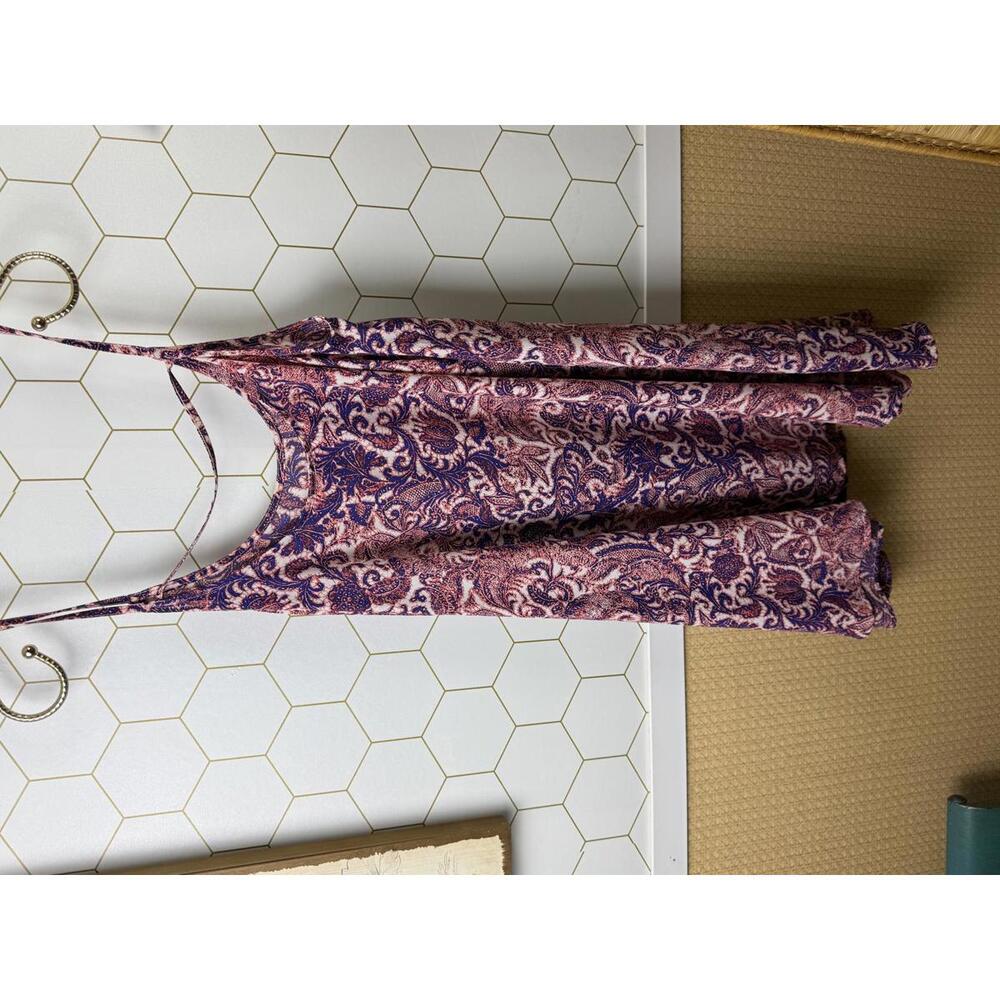 Intimately Free People Pink Paisley Sleeveless Swing Slip Dress - Size - Medium - Picture 2 of 5